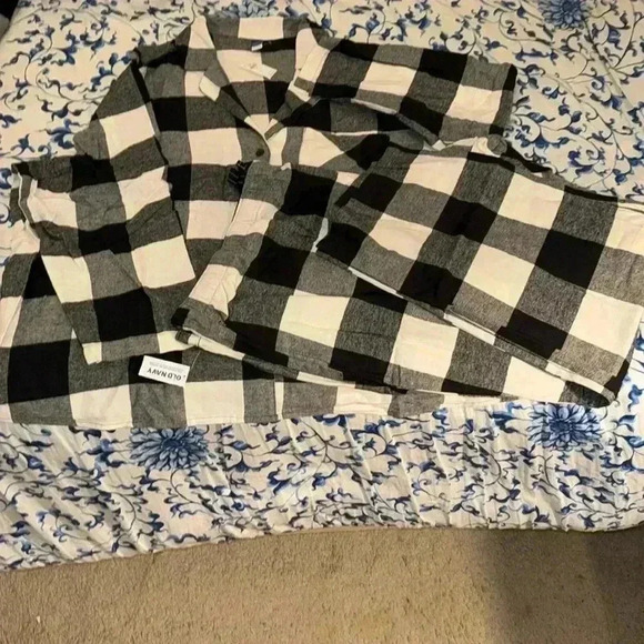 Old Navy Other - Old Navy Women’s black and white buffalo plaid flannel pajamas size 4X, NWT